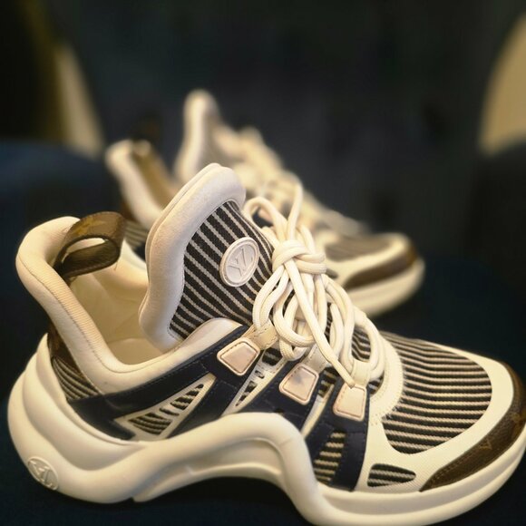 Louis Vuitton Louis Vuitton Blue Monogram Canvas and Fabric Archlight Low Top Sn - Picture 11 of 13